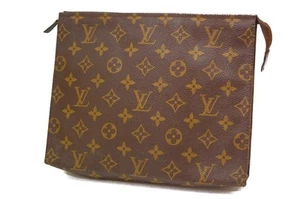 Authentic Louis Vuitton Monogram Poche Toilette Toiletry Pouch 26 823 0315a - Picture 1 of 23