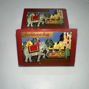 Vintage 1985 Crabtree & Evelyn Switzerland Sandalwood Soap Bar 1.4oz Two Bars - Picture 1 of 4