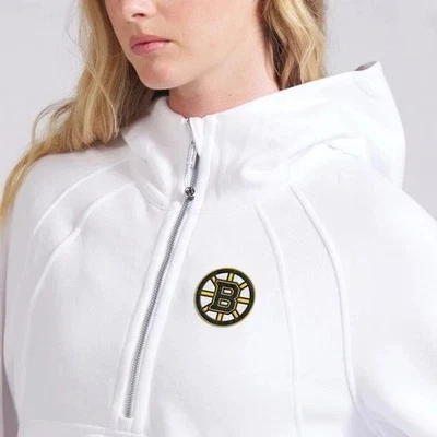 Lululemon Boston Bruins Womens M/L Scuba Oversized Half-Zip Hoodie White - Image 1 of 4