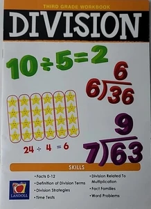 Common Core Landoll Division Math Skill Workbook Third Grade Educational New - Picture 1 of 6