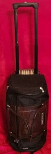 Brighton Gepäck schwarz & braun Leder 22" Rollkoffer Handgepäck - Bild 1 von 6