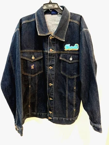Miami Dolphins denim jacket-XL-Classic team gear-Free Shipping - Picture 1 of 1