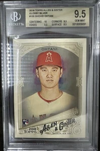SHOHEI OHTANI 2018 TOPPS ALLEN & GINTER SILVER GLOSSY #100 ROOKIE RC BGS 9.5 - Picture 1 of 2