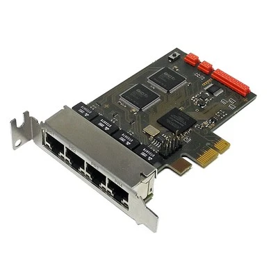 Scheda gate Ferrari QuadE1 LP A4 4xPRI PCIe x1 OfficeMaster per Primergy... - Immagine 1 di 3