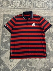 Ralph Lauren RLX Ryder Cup Poloshirt Herren XL rot blau Golf 2016 USA Performance - Bild 1 von 10