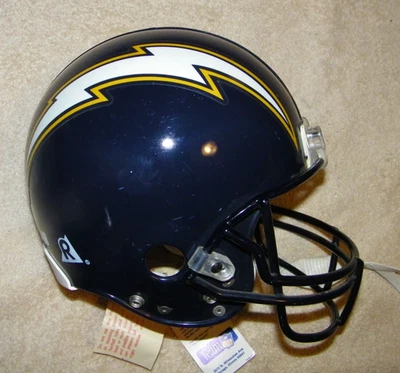 VINTAGE SAN DIEGO CHARGERS AUTHENTIC RIDDELL VSR4 FOOTBALL HELMET, LARGE, NICE - Image 1 of 4