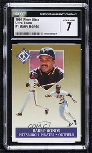 1991 Fleer Ultra Ultra Team Barry Bonds #1 CGC 7 - Picture 1 of 3