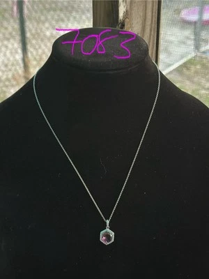 Collar Bomb Party BP RBP Hexágono Bicolor Púrpura/Verde 18" Rodio P Elegante Foto 1 de 4