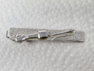 Vintage Snap On Ratchet Tie Clip Bar Silver Tone 2" - Picture 1 of 5