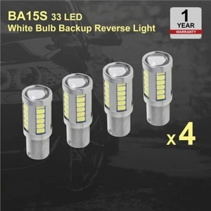 High Brightness BA15S 1156 LED Car Bulbs Cool White for Reverse Light x4 - Picture 1 of 10