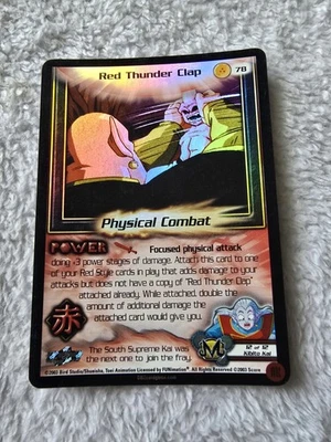 DBZ Dragon Ball Z FOIL Red Thunder Clap 78 CCG Limited Kid Buu Saga MP - Image 1 of 4