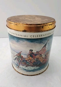 Contenedor de hojalata vintage de celebración del Bicentenario 1776-1976 - Imagen 1 de 8