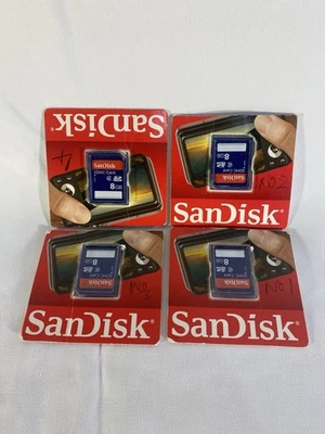 SanDisk San Disk 8GB SD SDHC  Memory Card 4 X Packets Brand New Free Aus Ship - Image 1 of 3