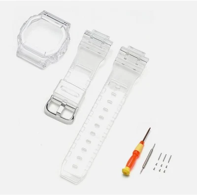 Резиновый термополиуретановый ремешок для часов Gasio G-Shock DW5600 GW-M5610 DW5000 + ободок корпуса  - Изображение 1 из 4