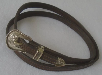 FLEMING De Colección Magnífica Correa de Cierre de Garganta con Hebilla de ESTERLINA Sólida para Brida de Mostrar Foto 1 de 4