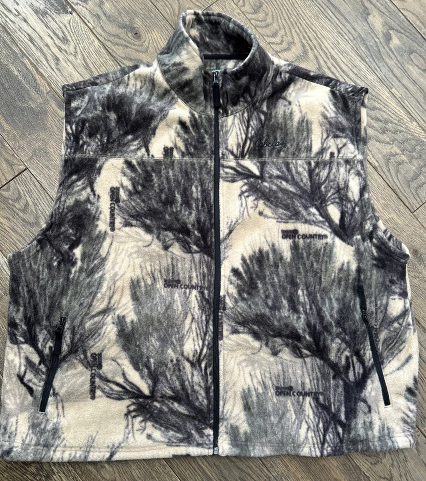 Мужской флисовый охотничий жилет Cabela's размер 3XL - камуфляж на молнии для улицы - Изображение 1 из 4