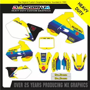 SUZUKI RM 250 1999 2000 RETRO FULL GRAPHICS KIT - Picture 1 of 1