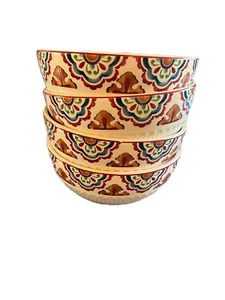 Pier 1 global medallion Cereal Soup bowls - Picture 1 of 5