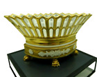 coupe ajourée Louis Philippe porcelaine de Paris dorée à l'or fin