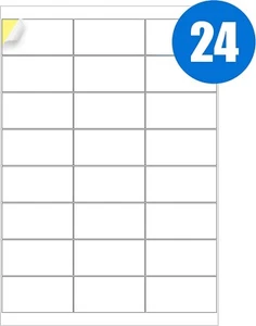 500 Sheets of 24 Labels Per Sheet A4 Labels Size. 64 x 33.86mm - Picture 1 of 18