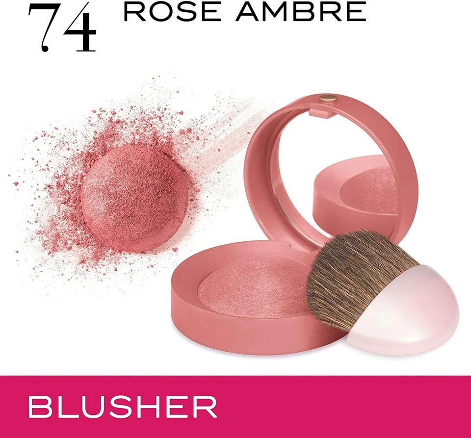 BOURJOIS BLUSHER SMALL ROUND POT 74 ROSE AMBER - Image 1 of 1