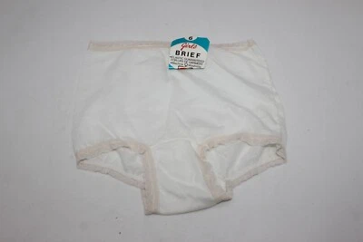 Size 6 NWT Girls White Briefs Modest Underwear Vintage Style 100% Cotton NEW - Image 1 of 4