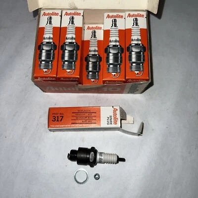 Autolite 317 Sparkplugs Box of 10 Motorcraft AT8 AC C47 - Imagem 1 de 4