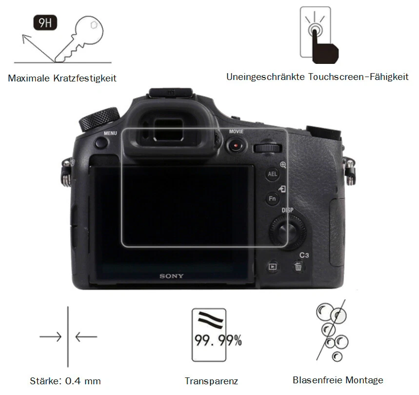 Sony RX10 Mark IV 0,4 MM Adhesion Screen Protector Glass Protective Film LC7660 - Image 1 of 1