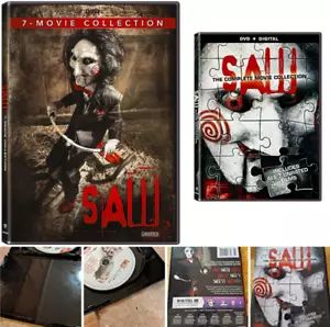 Saw 1-7 DVD Movie Collection The Complete Series Box Set 1 2 3 4 5 6 7 Lot Disc - Foto 1 di 8