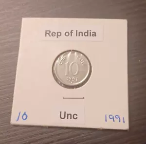 India--1991 UNC--10 Paisa Coin # free shipping #0157 - Picture 1 of 2
