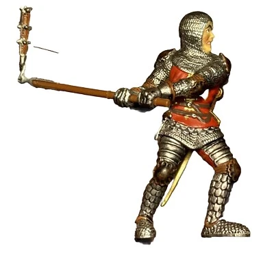 Vintage SCHLEICH RED FOOT SOLDIER Figure 2003 With Weapon Mace Club 3.5 In - Image 1 of 4