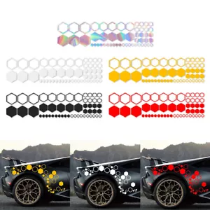 52pcs Honeycomb Car Decals Vinyl Graphics Hexagonal Sticker DIY Car Body Sticker - Foto 1 di 27