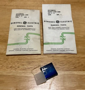 Lot of 2 General Electric CR104MG004 Pushbutton Switch Lens Cap Trans Blue 12MY - Picture 1 of 4