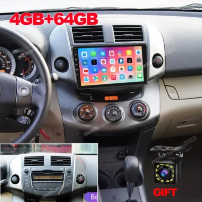 4+64G For Toyota RAV4 2007-2012 Apple Carplay Android 13 Car GPS Radio Stereo BT - Image 1 of 4