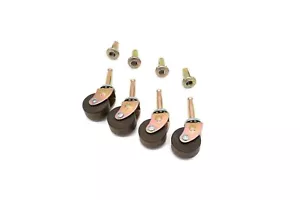 "4 ruedas para muebles ruedas para muebles de madera rodamientos de bolas agarre cuello rueda 1-1/4""" - Imagen 1 de 2