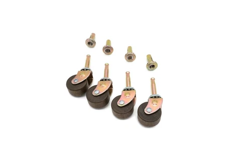 4 Furniture Casters Wood Furniture Casters Ball Bearings Grip Neck Caster 1-1/4” Cover