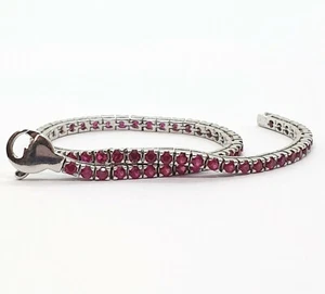 Bracciale Tennis in Argento con Zirconia - Rosso - Imagen 1 de 2