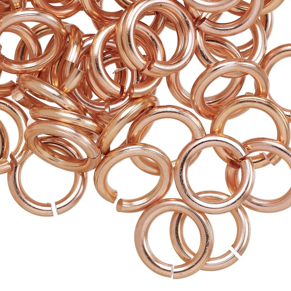 Anillo de salto, cobre, 100 aluminio anodizado calibre 12 12 mm redondo con identificación de 7,9 mm Foto 1 de 1