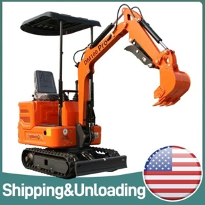 FREE SHIP Mini Excavator 1 Ton Digger 13.5hp Gas Tracked Crawler B&S EPA Engine - Picture 1 of 24