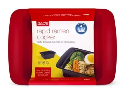 Rapid Brands Ramen Cooker Microwave in 3 Minutes BPA Free Dishwasher Safe RED