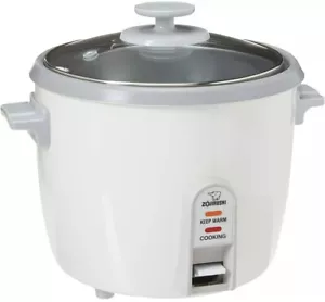 Zojirushi NHS-10, 6 Tassen Reiskocher Dampfgarer Wärmer Weiß & Edelstahl - Neu im Karton - Bild 1 von 9