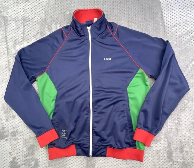 Chaqueta de Pista LRG Lifted Research Group Para Hombre Grande Forrada de Vellón Cremallera Completa Informal Foto 1 de 4