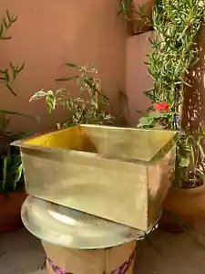 Fregadero martillado de latón sólido sin lacar montaje inferior, fregadero de barra de cocina, fregadero de isla - Imagen 1 de 8