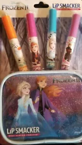 Disney Frozen II 4 Flavored LipSmackers + Zippered case Gift set New - Picture 1 of 8