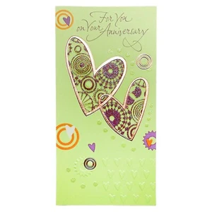 Sincere ANNIVERSARY Card FOR COUPLE, “Copper Hearts” by American Greetings + ✉️ - Picture 1 of 5