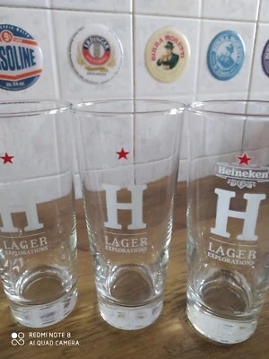 Bicchieri Pubblicitari Birra Heineken Lager Exploration 0,25 l Set 6 Pezzi - Immagine 1 di 3