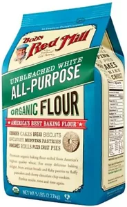 Bob's Red Mill All-Purpose Organic Flour 5 LB Unbleached - Picture 1 of 1