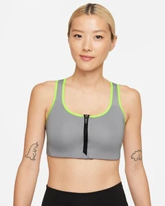 NUEVO CON ETIQUETAS $60 Nike Mujer Forma Cremallera Soporte Alto Sujetador Deportivo S CN3718-073 NUEVO CON ETIQUETAS - Imagen 1 de 5