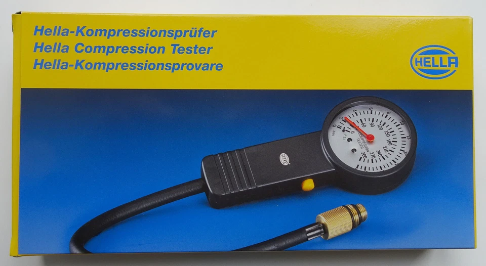 HELLA M14 / M18 Kompressions Tester, Ventil unten !! M12 Spezial Adapter möglich - Bild 1 von 1