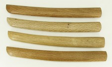 Martial Arts Wooden Practice Knifes - Set of Four, 11-1/2” - Kung Fu